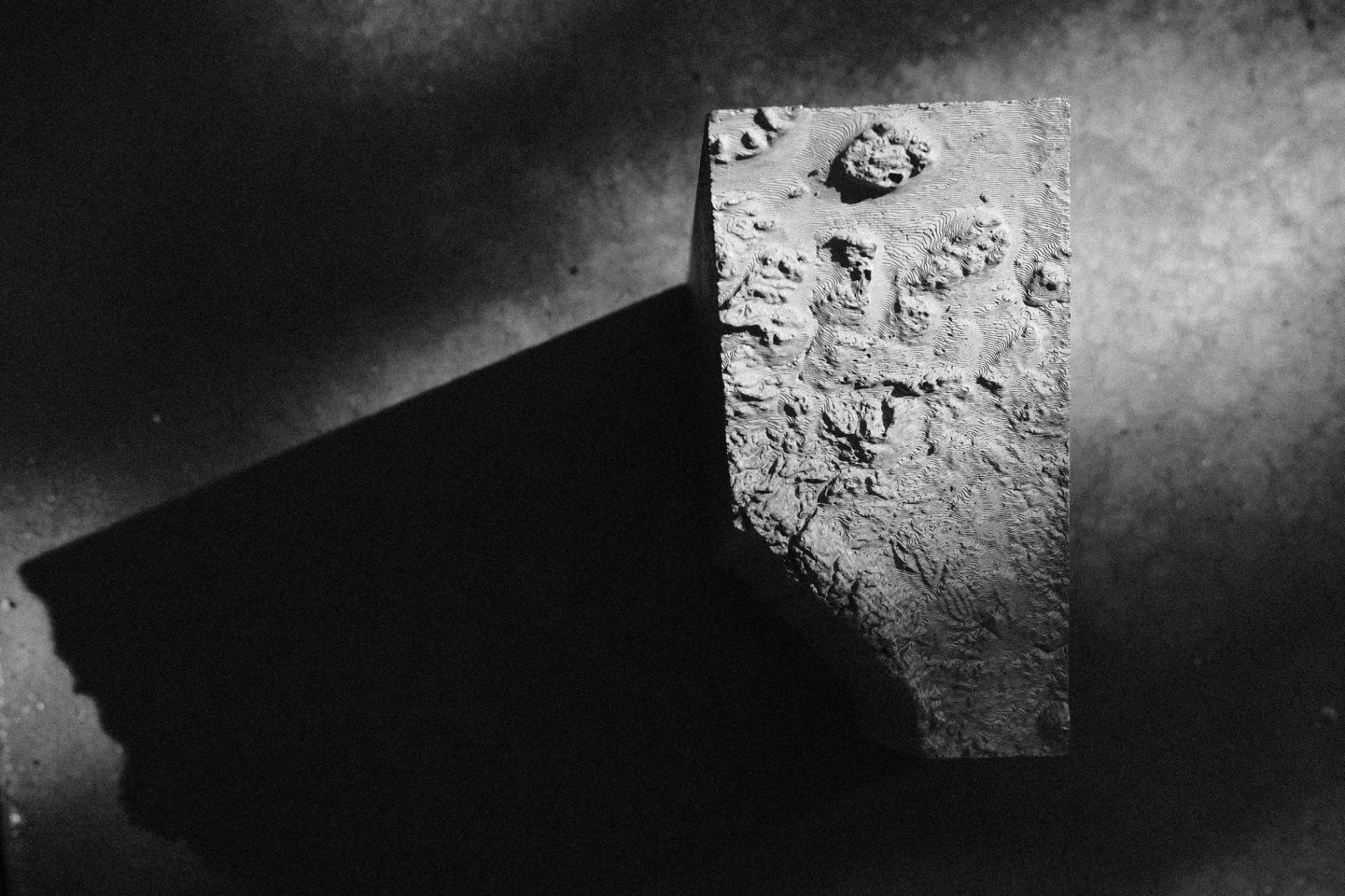 Textured cast concrete Wildrose piece